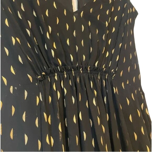 Collective Concepts Metallic Cocktail Maternity Party Dress Black Gold Women's S - Picture 7 of 11